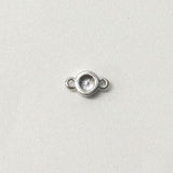 バースストーン 12月タンザナイトカラー / 2個 /white gold plated / ジルコニア / 6.9×4.0ｍｍ