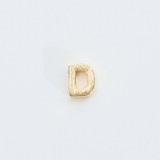 アルファベットD /1個 / SV925+14KGF / 4.5 x 5.6mm