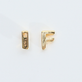 アルファベットF /1個 / SV925+14KGF / 4.5 x 5.8mm