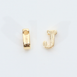 アルファベットJ 1個 / SV925+14KGF / 3.9 x 5.9mm