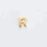 アルファベットR / 1個 / SV925+14KGF / 4.4 x 5.6mm