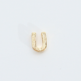 アルファベットU / 1個 / SV925+14KGF / 4.7 x 6.0mm