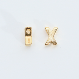 アルファベットX / 1個 / SV925+14KGF / 4.4 x 6.0mm