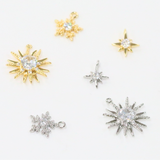 ポラリス / シルバーカラー / 3個 / 真鍮 / 8.5 x 10.6mm