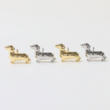 ウィンナードッグ / シルバーカラー / 5個 / 真鍮 / 16.1 x 9.8mm