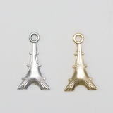 エッフェルタワー / シルバーカラー / 3個 / 真鍮 / 12.2 x 21.7mm