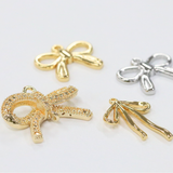 リボンタイ / ゴールドカラー / 5個 / 真鍮 / 20.3mm x 15.5mm