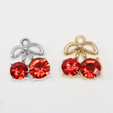 ビッグチェリー / シルバーカラー / 2個 / 真鍮 / 15.7 x 17.1mm