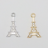 エッフェルタワー / ゴールドカラー / 3個 / 真鍮 / 12.2 x 21.7mm