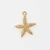 スターフィッシュ / ゴールドカラー/ 6個 / 真鍮 / 13.4 x 15.8mm