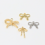 リボンタイ / ゴールドカラー / 5個 / 真鍮 / 20.3mm x 15.5mm