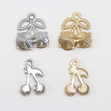 ビッグチェリー / シルバーカラー / 2個 / 真鍮 / 15.7 x 17.1mm