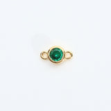 バースストーン 5月エメラルドカラー / 1個  / 14KGF / ジルコニア / 6.9×4.0ｍｍ