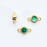 バースストーン 5月エメラルドカラー / 1個  / 14KGF / ジルコニア / 6.9×4.0ｍｍ