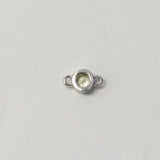 バースストーン 6月ムーンストーンカラー / 2個 / white gold plated / ジルコニア / 6.9×4.0ｍｍ