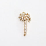 パームツリー / ゴールドカラー / 2個 / 真鍮 / 11.6 x18.9mm