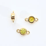 バースストーン 8月ペリドットカラー / 1個  / 14KGF  / ジルコニア / 6.9×4.0ｍｍ