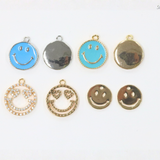 ダイヤモンドスマイル / ゴールドカラー / 2個 / 真鍮 / 13.1 x 15.0mm