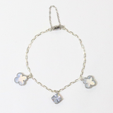 スクエアクリスタル / シルバーカラー / 3個 / 真鍮 / 8.9 x 11.1mm