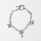 ウィンナードッグ / シルバーカラー / 5個 / 真鍮 / 16.1 x 9.8mm