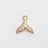 ドルフィンテイル / ゴールドカラー / 4個 / 真鍮 /10.0 x 11.3mm