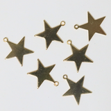 スター/ゴールドカラー / 6個 / 真鍮 / 14.7*16.3mm