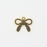 リボンボウ / ゴールドカラー/ 6個 / 真鍮 / 15.7 x 13.2mm