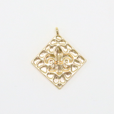 フルール・ド・リス / ゴールドカラー / 3個 / 真鍮 / 22.0 x 24.7mm