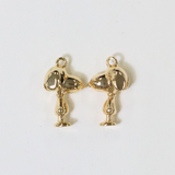 ビーグル / ゴールドカラー / 5個 / 真鍮 / 11.7 x 19.8mm