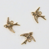スワロー / ゴールドカラー/ 5個 / 真鍮 / 16.5 x 11.4mm