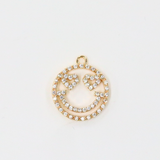 ダイヤモンドスマイル / ゴールドカラー / 2個 / 真鍮 / 13.1 x 15.0mm