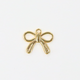 リボンボウ / ゴールドカラー/ 6個 / 真鍮 / 15.7 x 13.2mm