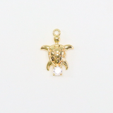 タートル / ゴールドカラー / 2個 / 真鍮 / 11.3 x 16.1mm