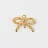 リボンタイ / ゴールドカラー / 5個 / 真鍮 / 20.3mm x 15.5mm