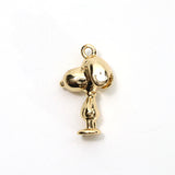 ビーグル / ゴールドカラー / 5個 / 真鍮 / 11.7 x 19.8mm