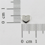 ハートプレート/4個/SV925/6.9mm x 6.4mm