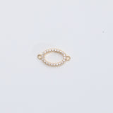 オーバルダイヤモンド / 2個 / 真鍮 / 13.5 x 7.9mm