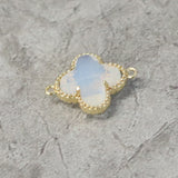 ムーンストーンフラワー / 3個 / 真鍮 / 14.6 x 11.3mm