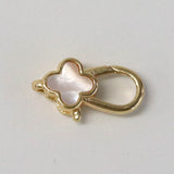 クローバーカラビナ　ゴールド / 1個 / 真鍮 / 17.9 x 10.1mm