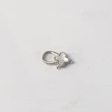 クローバーカラビナ　シルバー / 1個 / 真鍮 / 17.9 x 10.1mm