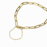 マグネットクラスプ チェーン付 / 1個 / gold plated / 6×70ｍｍ