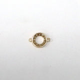 リングダイヤモンドコネクトゴールドカラー / 2個 / 真鍮 /14.8mm x 10.3mm
