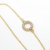 リングダイヤモンドコネクトゴールドカラー / 2個 / 真鍮 /14.8mm x 10.3mm