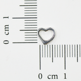オープンハート/2個/SV925/7.4mm x 7.5mm