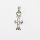 クロスダイヤリング付 / シルバーカラー / 2個 / 真鍮 / 10.5 x 26.6mm