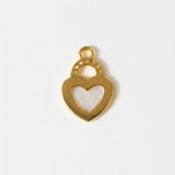 ハートバッグ / ゴールドカラー / 2個 / 真鍮 /9.9 x 14.2mm