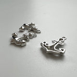 アンカー / シルバーカラー / 4個/真鍮 / 14.7x17.6mm