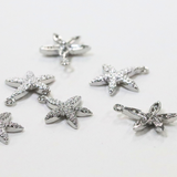 スターフィッシュ / シルバーカラー/ 6個 / 真鍮 / 13.4 x 15.8mm