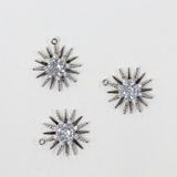 サンシャイン / シルバーカラー / 3個 / 真鍮 / 13.9 x 16.2mm