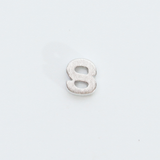 アルファベット S / 1個 / SV925+ホワイトゴールドメッキ / 5.0 x 5.9mm